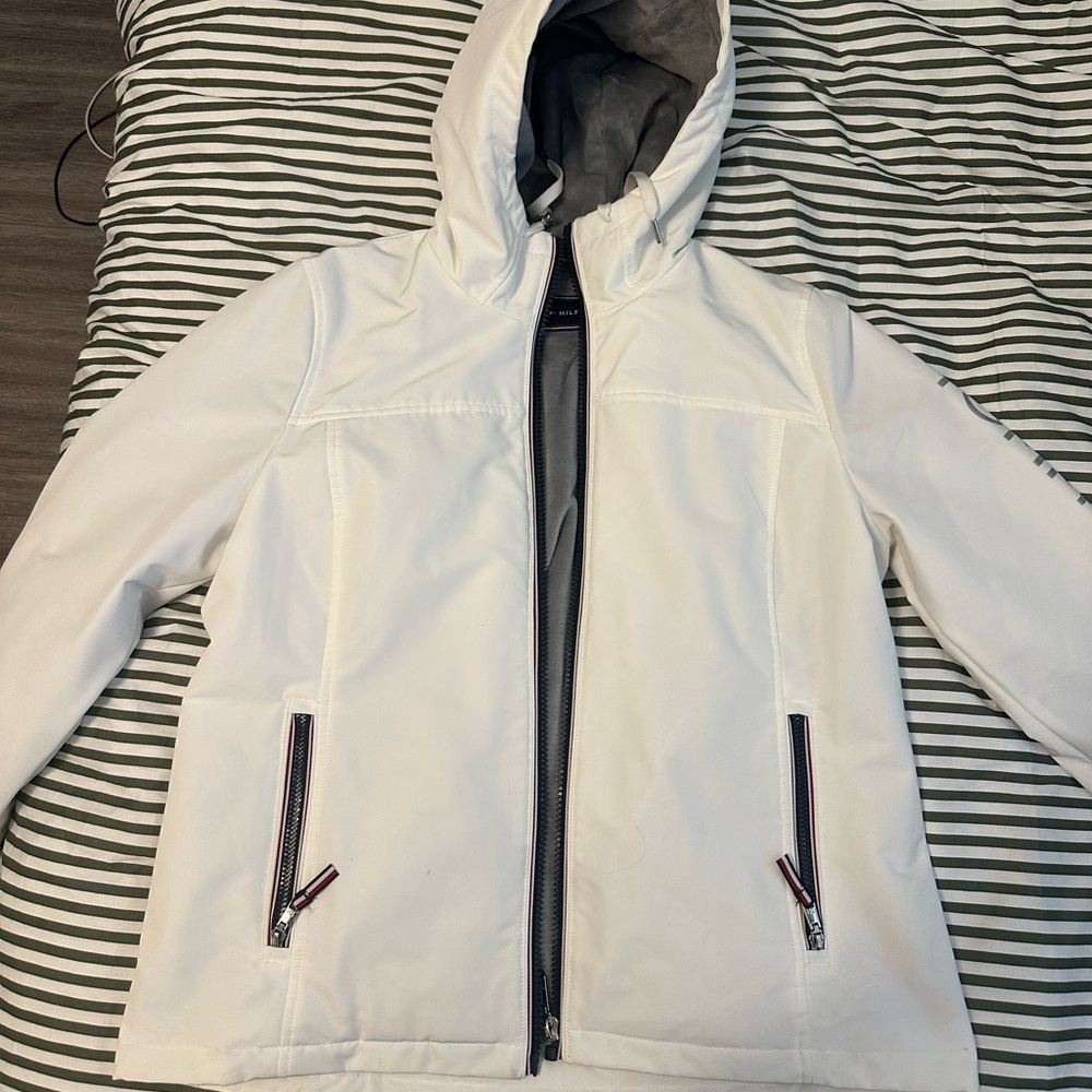 Woman’s White Hooded Jacket